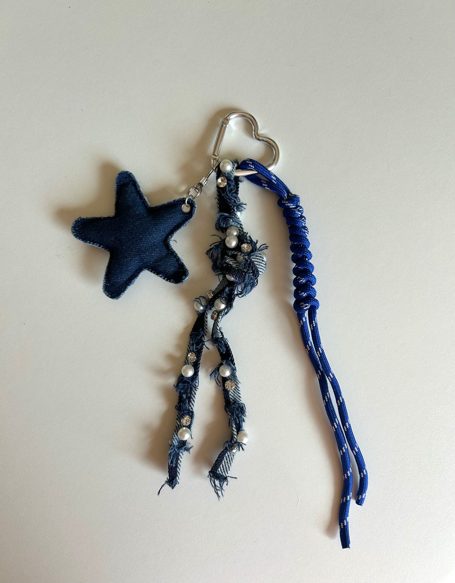Denim bag charm