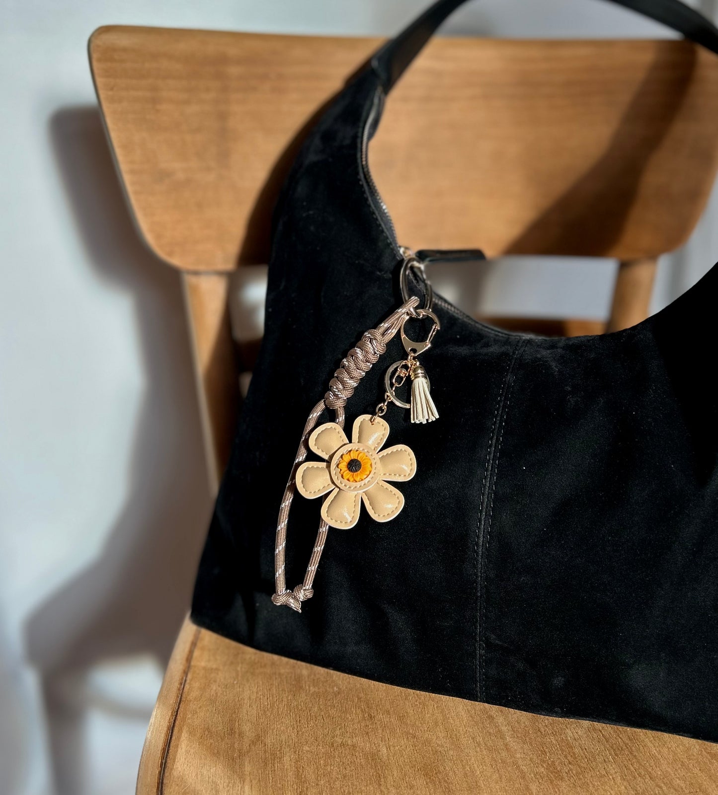 Sunflower bag charm