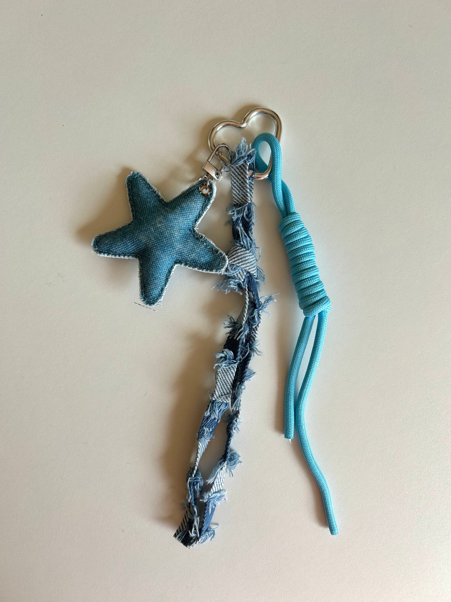 Denim bag charm