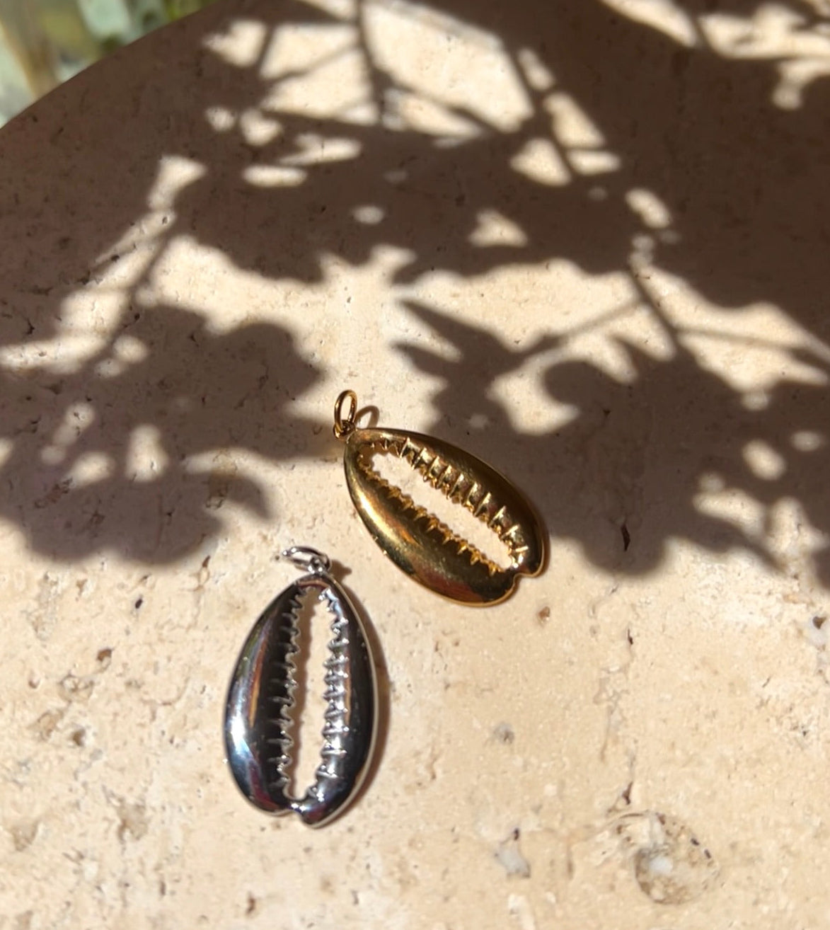 Cowrie shell charm